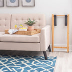 Natural Hyacinth Foldable Snack Table with Removable Tray