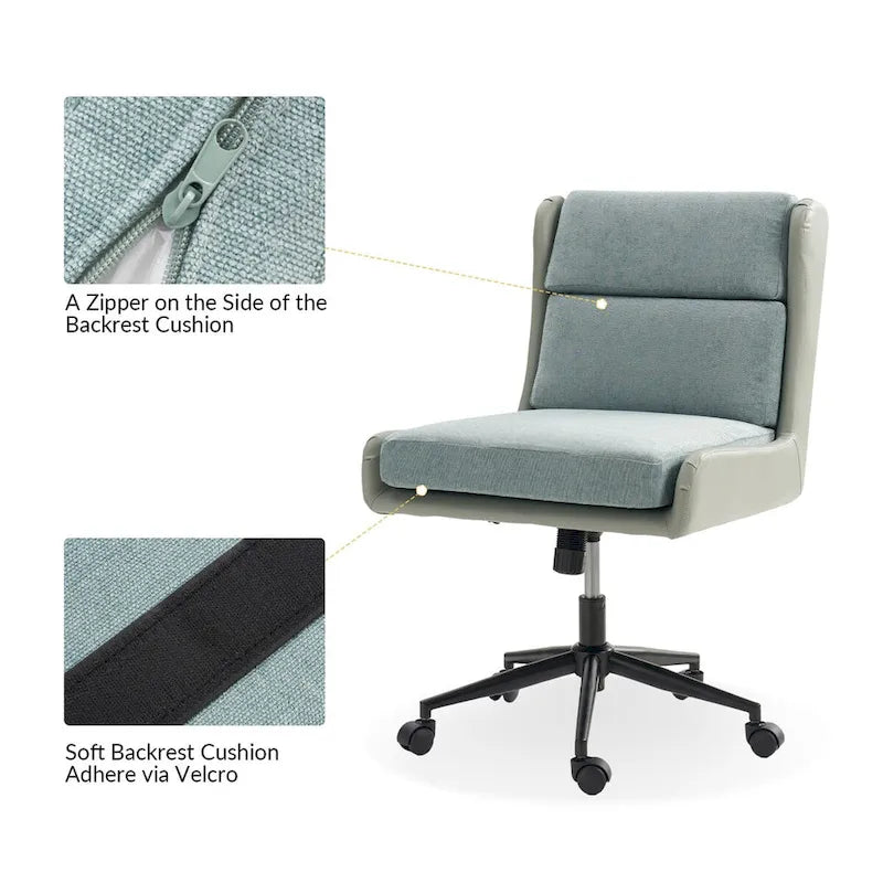 Modern Swivel Tilting Office Chair with Removable Soft Upholstery by