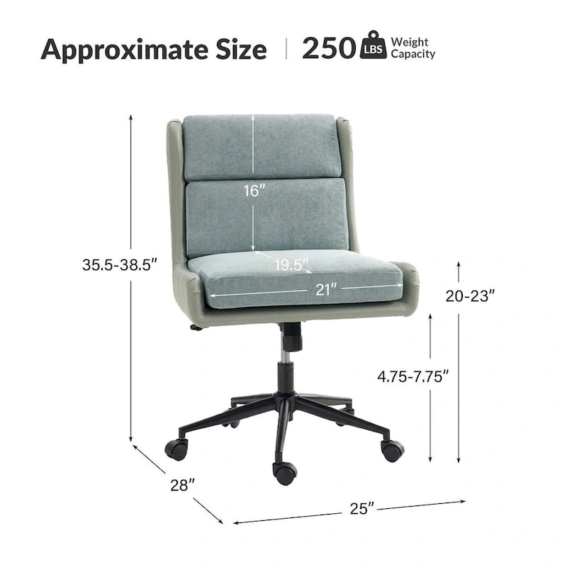 Modern Swivel Tilting Office Chair with Removable Soft Upholstery by