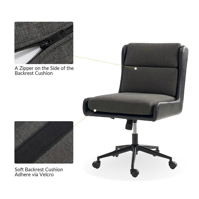 Modern Swivel Tilting Office Chair with Removable Soft Upholstery by