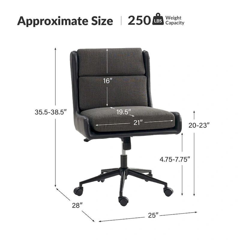Modern Swivel Tilting Office Chair with Removable Soft Upholstery by