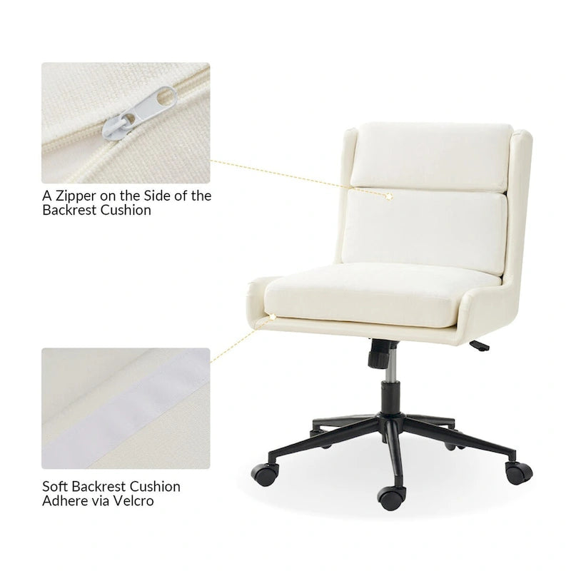Modern Swivel Tilting Office Chair with Removable Soft Upholstery by