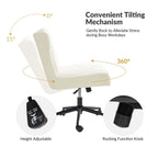 Modern Swivel Tilting Office Chair with Removable Soft Upholstery by