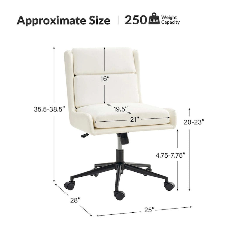 Modern Swivel Tilting Office Chair with Removable Soft Upholstery by