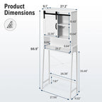 Over-The-Toilet Storage Cabinet Bathroom Organizer with Adjustable Shelf
