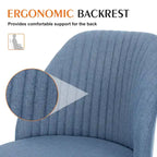 Armless Home Office Desk Chair with Wheels for Small Spaces