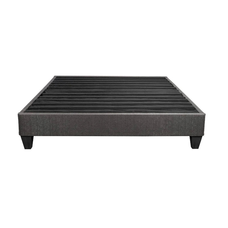 14 in. Mattress Foundation Bed Base, Platform Bed Frame, Dark Gray