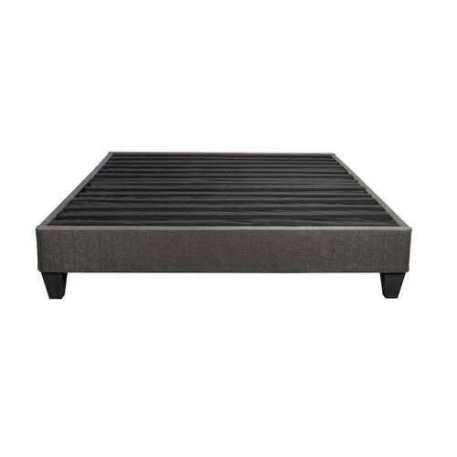 14 in. Mattress Foundation Bed Base, Platform Bed Frame, Dark Gray